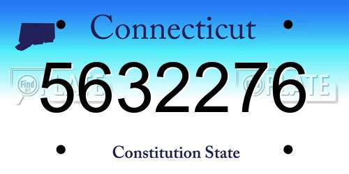 5632276 Connecticut License Plate