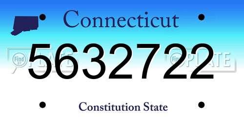 5632722 Connecticut License Plate