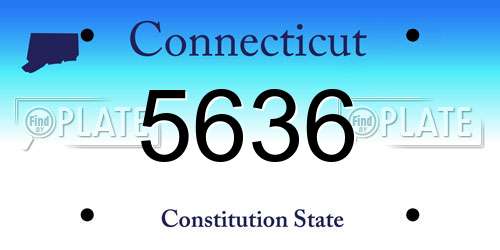 5636 Connecticut License Plate