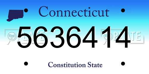5636414 Connecticut License Plate