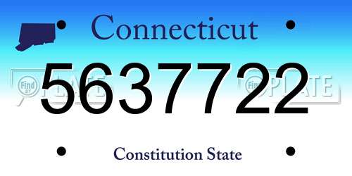 5637722 Connecticut License Plate