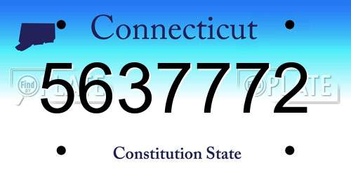 5637772 Connecticut License Plate
