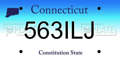 563ILJ Connecticut License Plate