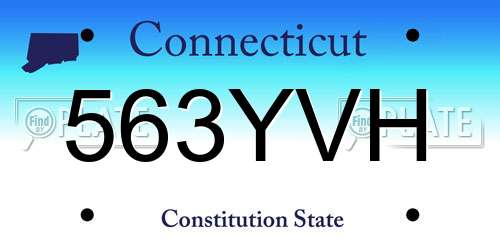 563YVH Connecticut License Plate