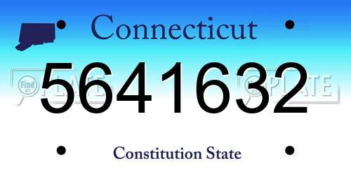5641632 Connecticut License Plate