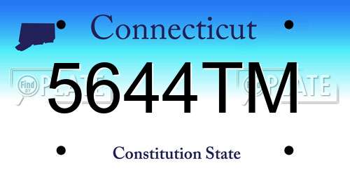 5644TM Connecticut License Plate
