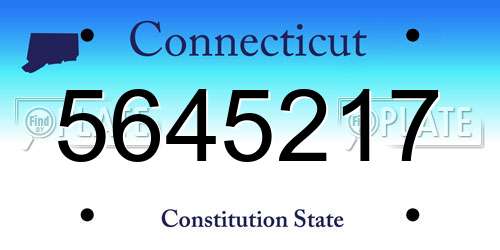 5645217 Connecticut License Plate