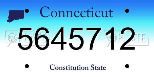 5645712 Connecticut License Plate