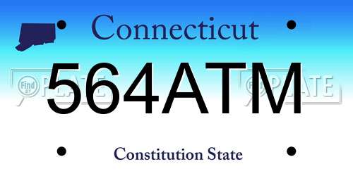 564ATM Connecticut License Plate