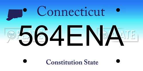 564ENA Connecticut License Plate