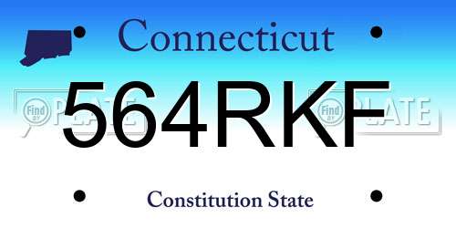 564RKF Connecticut License Plate