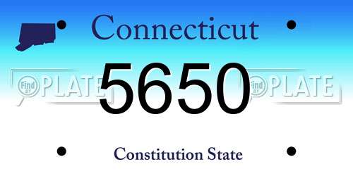 5650 Connecticut License Plate