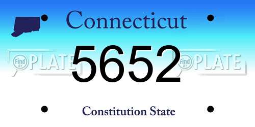 5652 Connecticut License Plate