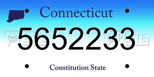5652233 Connecticut License Plate