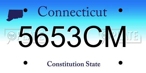 5653CM Connecticut License Plate