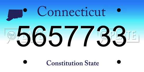5657733 Connecticut License Plate