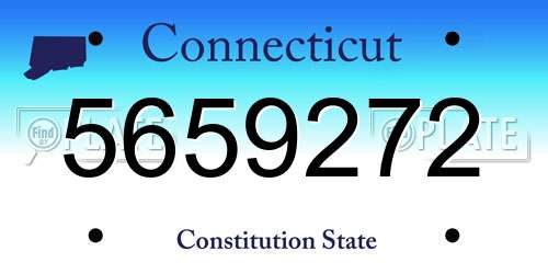 5659272 Connecticut License Plate