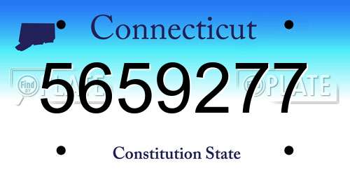 5659277 Connecticut License Plate