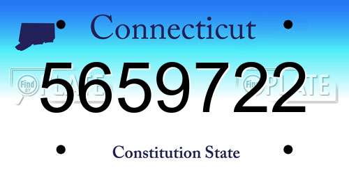 5659722 Connecticut License Plate