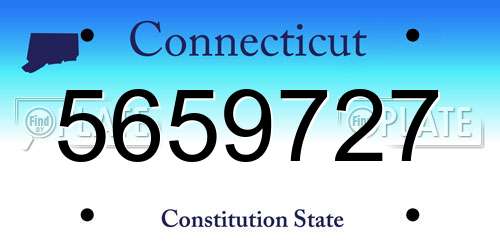 5659727 Connecticut License Plate