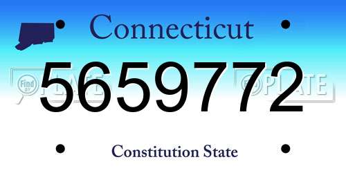 5659772 Connecticut License Plate