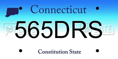 565DRS Connecticut License Plate