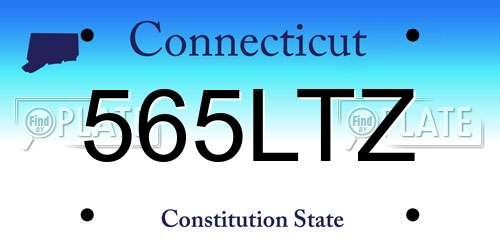 565LTZ Connecticut License Plate