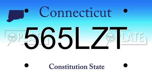 565LZT Connecticut License Plate