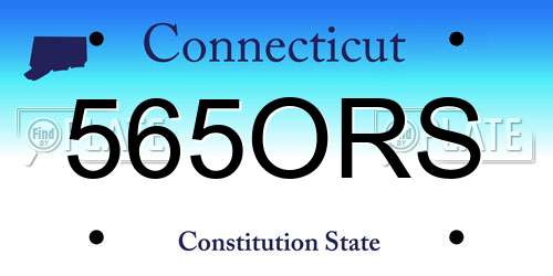 565ORS Connecticut License Plate