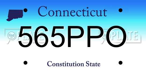 565PPO Connecticut License Plate