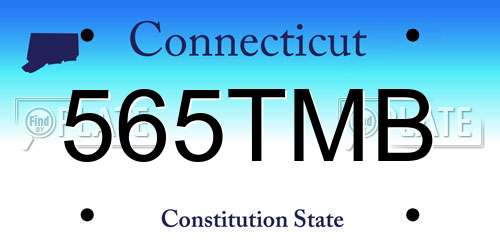565TMB Connecticut License Plate
