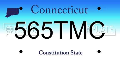 565TMC Connecticut License Plate