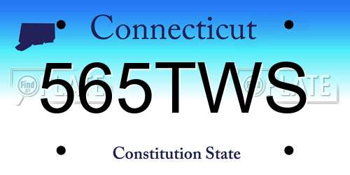565TWS Connecticut License Plate