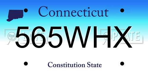 565WHX Connecticut License Plate
