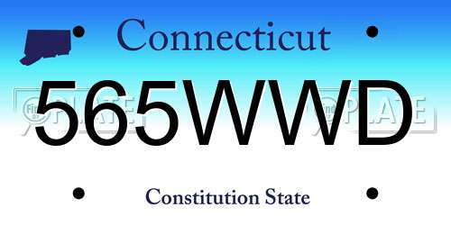 565WWD Connecticut License Plate