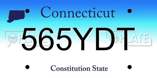 565YDT Connecticut License Plate