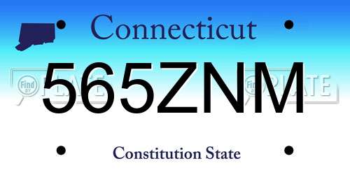 565ZNM Connecticut License Plate