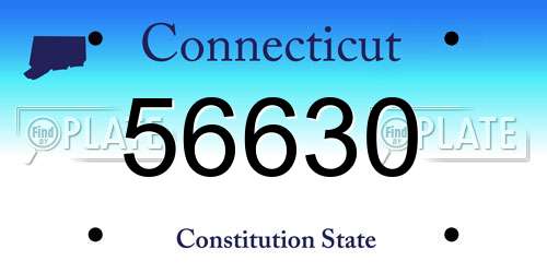 56630 Connecticut License Plate