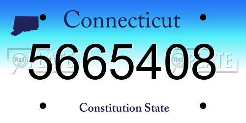 5665408 Connecticut License Plate