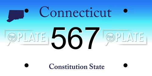 567 Connecticut License Plate