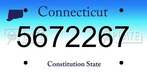 5672267 Connecticut License Plate