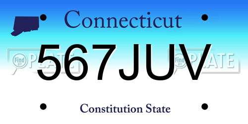567JUV Connecticut License Plate