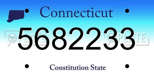5682233 Connecticut License Plate
