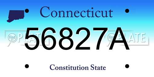 56827A Connecticut License Plate