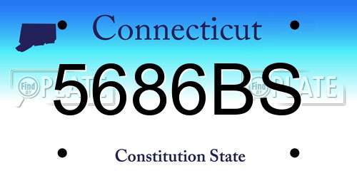 5686BS Connecticut License Plate
