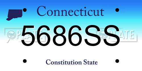 5686SS Connecticut License Plate