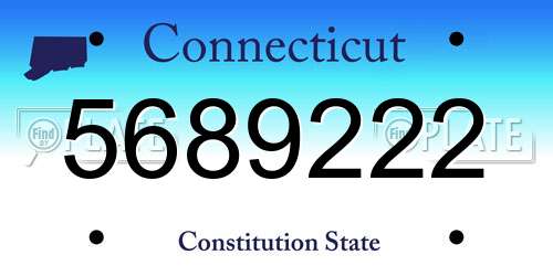 5689222 Connecticut License Plate