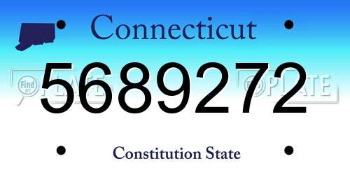 5689272 Connecticut License Plate