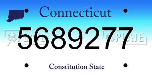5689277 Connecticut License Plate
