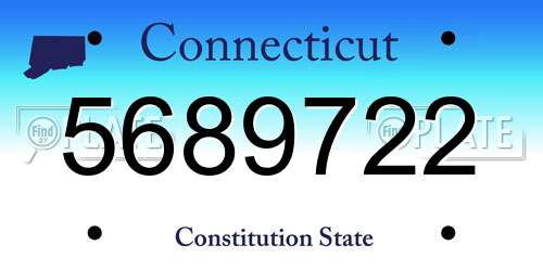 5689722 Connecticut License Plate